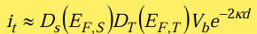 <p>The tunnelling current equation is given by the expression, </p><p>Define the parameters in this expression and show how this equation is central in enabling nm resolution in the STM technique.</p>