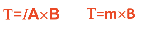 <p>where <strong>A</strong> is the vector corresponding to the area of the circuit and <strong>B</strong> is the magnetic field</p>