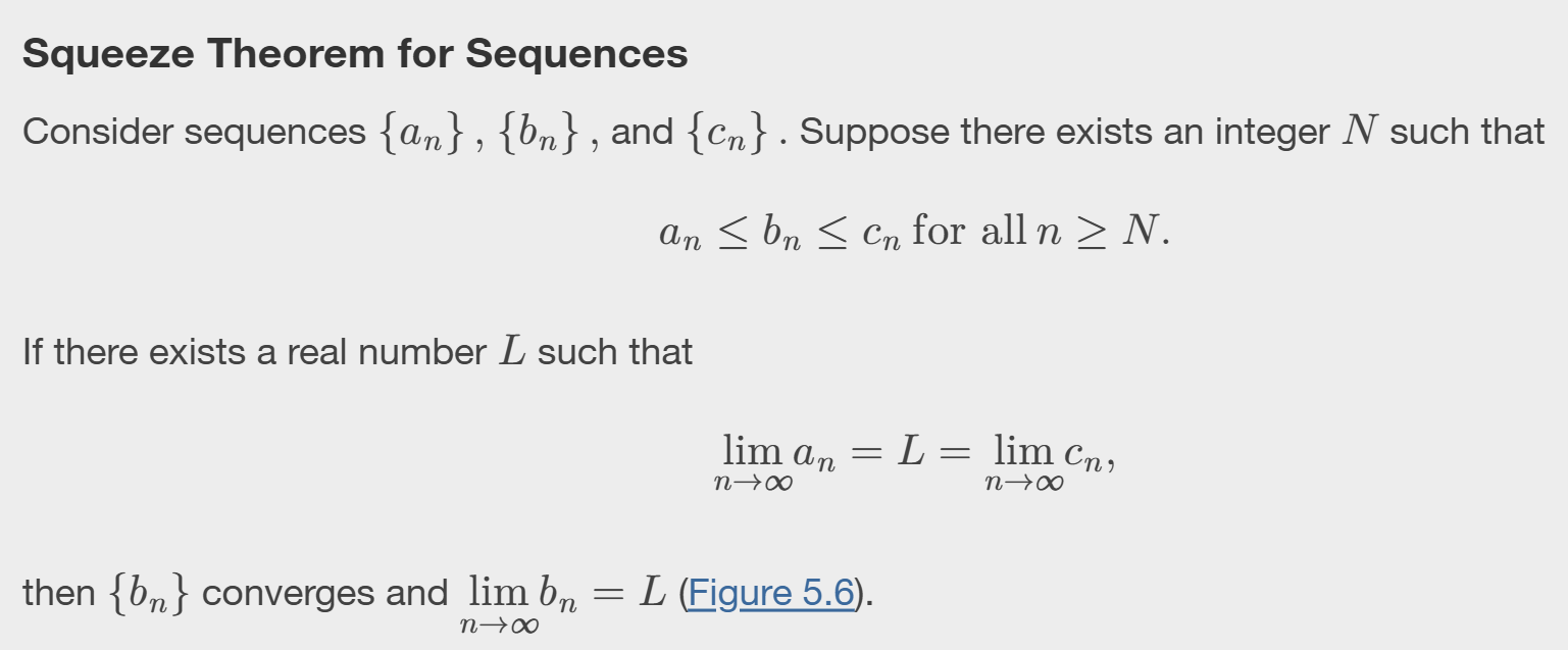 <p>put sequence b in between sequence a and c to determine where sequence b converges or diverges</p>