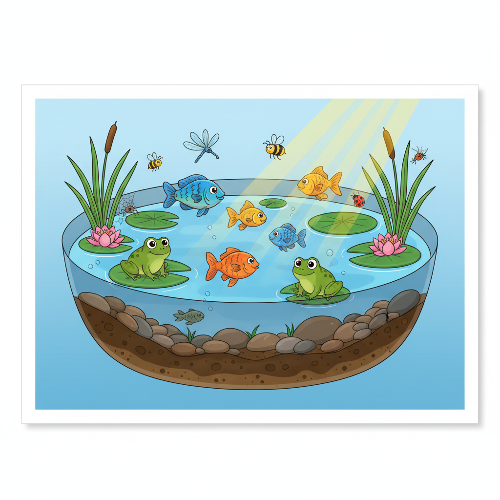All the living and nonliving things interacting in a specific environment.