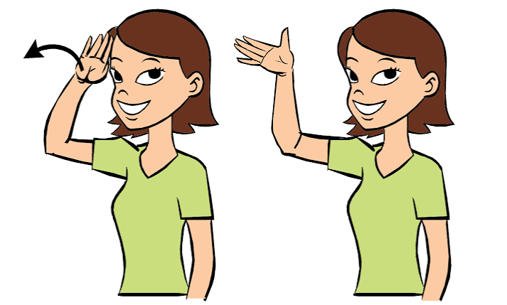 <p>Like a salute.</p>