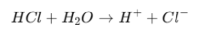 <ul><li><p><span style="background-color: transparent;"><span>HCl = strong acid</span></span></p><ul><li><p><span style="background-color: transparent;"><span>Completely ionises in water.</span></span></p></li></ul></li><li><p><span style="background-color: transparent;"><span>Cl⁻ = conjugate base</span></span></p><ul><li><p><span style="background-color: transparent;"><span>Extremely weak base</span></span></p></li><li><p><span style="background-color: transparent;"><span>Due to its weak basic strength it has almost no attraction for H⁺ and no tendency to accept H⁺</span></span></p></li><li><p><span style="background-color: transparent;"><span>Reaction goes almost fully forward (no meaningful reverse reaction).</span></span></p></li></ul></li></ul><p></p>