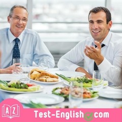<p>I often eat _____ in a little restaurant next to my office.</p>