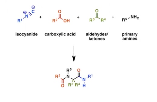 <p>The Ugi reaction </p>
