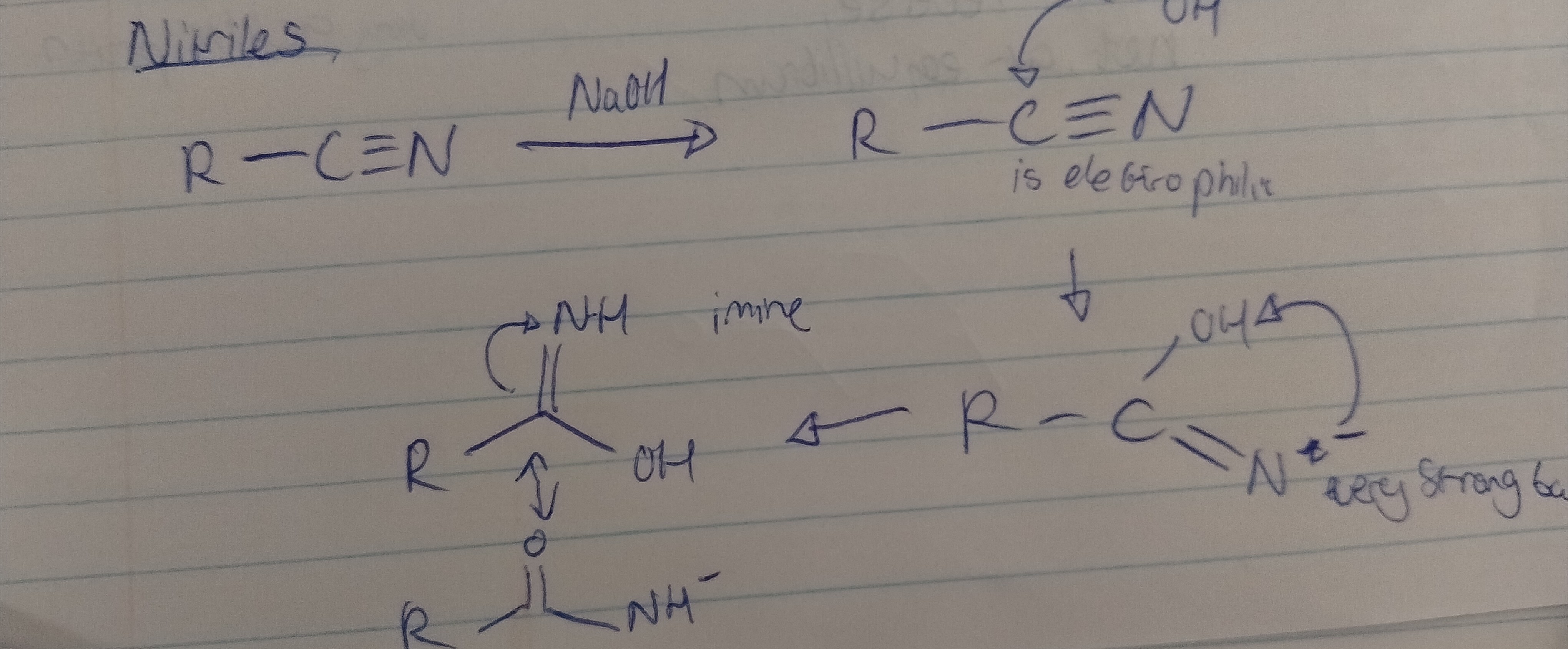 <p>Reagents - strong acid like H3O+ and heat</p>