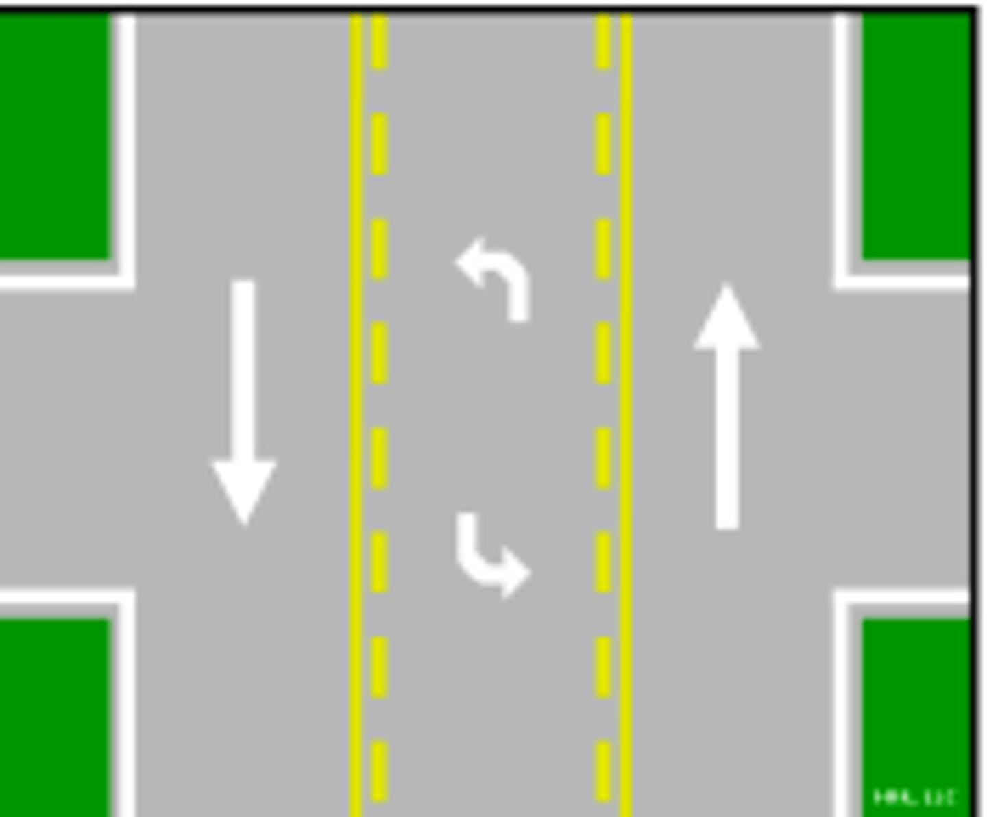 <p>other lane controls, shared center left turn lane(suicided lane)</p>