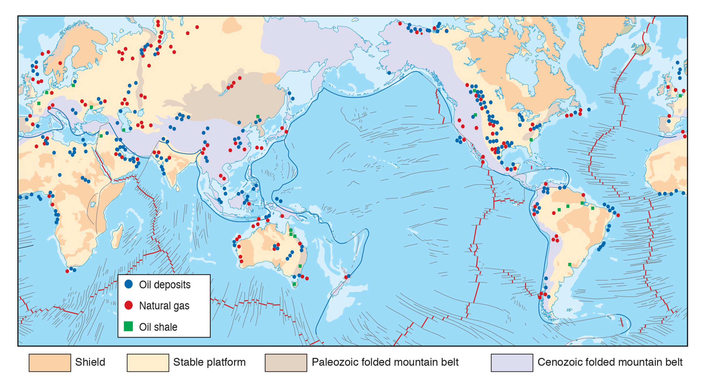 <p>In the United States, the majority of oil and gas deposits occur in which tectonic setting?</p>
