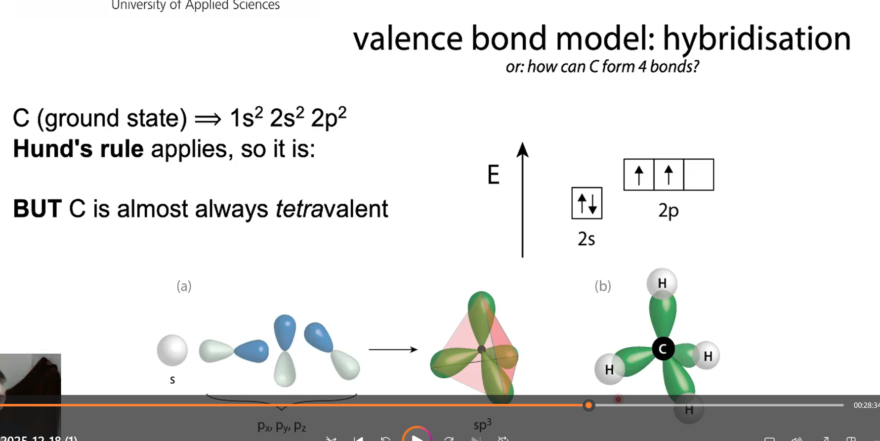 <p><span>In chemistry, </span><strong>orbital hybridisation</strong><span> (or hybridization) is the concept of mixing atomic orbitals to form new hybrid orbitals</span></p>