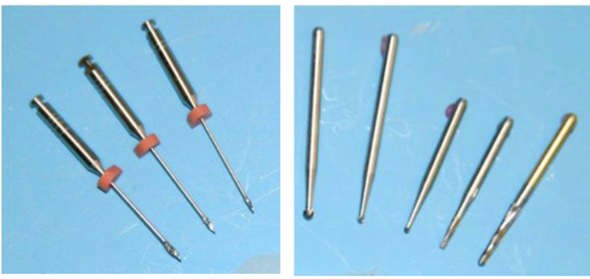 <ol><li><p>initial access: 701/#1 round/ Endo Z </p></li><li><p>remove lingual shoulder/pulp horns/smooth: FG surgical length 2/4 bur </p></li><li><p>enlarge orifice/canal: slow speed w gates glidden #2/3/4</p></li></ol><p></p>