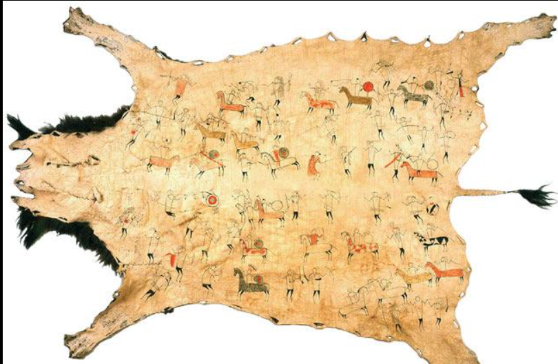 <p>Ma-to-toh-pa (Four Bears), <em>Painted Buffalo Robe</em> (1835)</p>