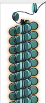 <p>DNA + folding proteins (histones/nucleosomes)</p>