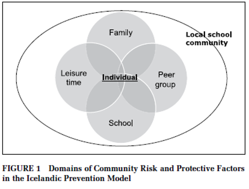 <p>Family</p><p>Leisure Time</p><p>Peer Group</p><p>School </p><p>Individual </p><p></p>