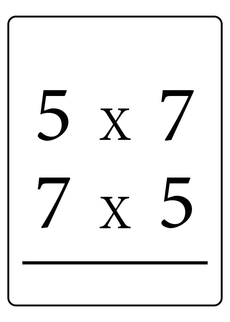 <p>5×7 or 7×5 = ?</p>