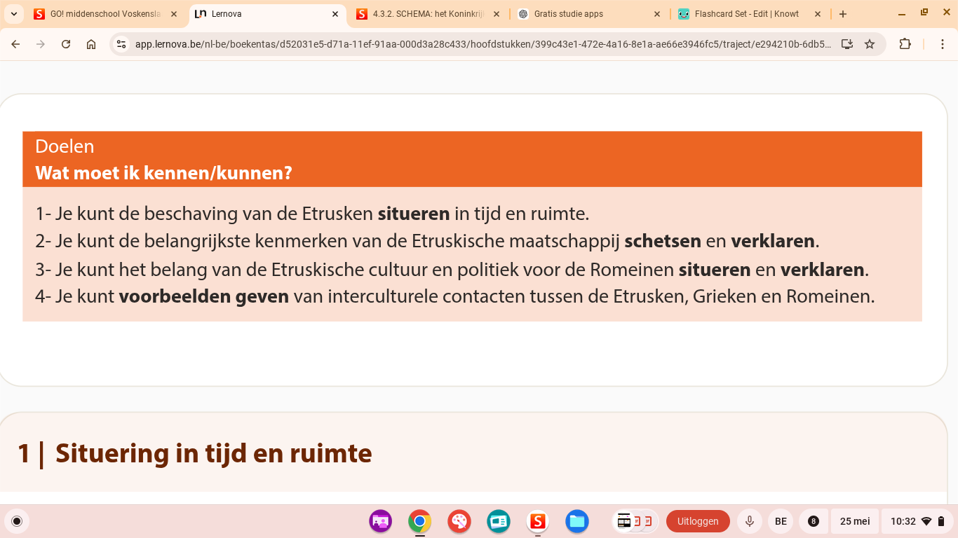 <p>dit is wat ik allemaal moet kennen</p>