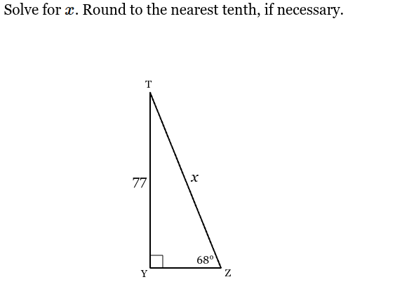 <p>Solve for <span style="font-family: KaTeX_Main, "Times New Roman", serif; line-height: 1.2; font-size: 1.21em;"><em>x</em></span>. Round to the nearest tenth, if necessary.</p>