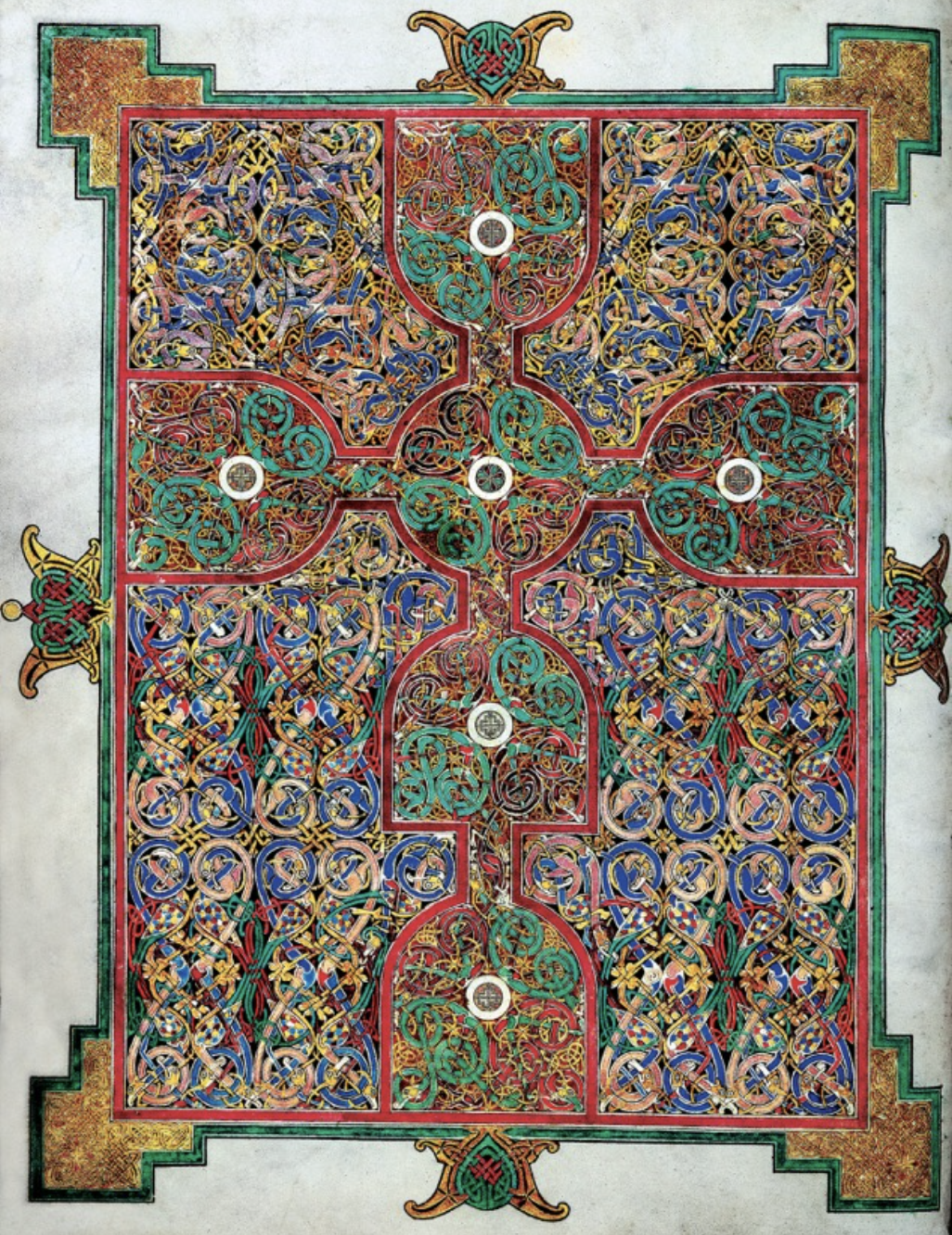 <p><strong>Lindisfarne Gospel</strong></p><ul><li><p>sacred riddle</p></li></ul><p></p>