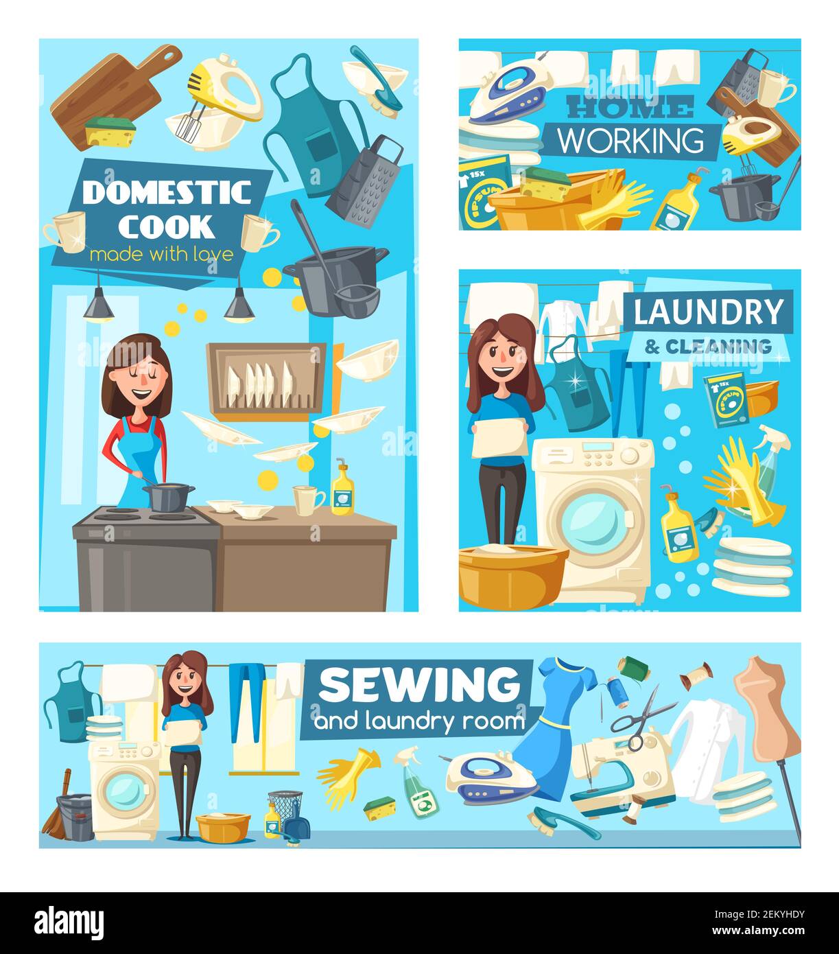 <p>do the cleaning/washing/ironing/shopping</p>