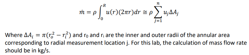 <p>Or m_dot = (rho)*(Average velocity)*(Area of the pipe)</p>