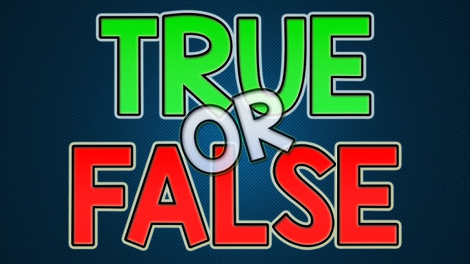 <p>The following questions will be True or False</p>