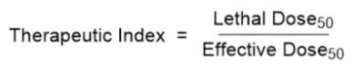 <p>Provides a general indication of the margin of safety for a drug</p>