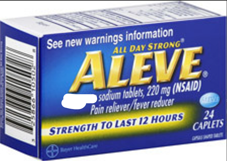 <p>Brand: Aleve</p><p>Class: NSAID</p><p>Drug Interactions:</p><p>1) Can lead to higher Lithium Levels</p><p>2) Can lead to higher Methotrexate Levels</p><p>Interaction: Increased Risk of Bleeding with Coumadin</p><p>Indication: Pain/Inflammation Relief</p><p>Schedule: OTC & NCLM (strength)</p>