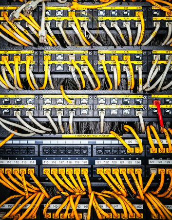 <p>Combination of punch-down blocks ad RJ-45 connectors</p><p></p><p>Runs from desks are made once</p><ul><li><p>Perma punched down to patch panel</p></li></ul><p></p><p>Patch panel to switch can be easily changed</p><ul><li><p>No special tools, use existing cables</p></li></ul><p></p>