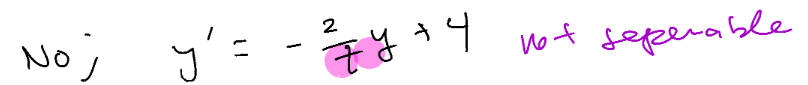 <p>Therefore proceed with linear DE operation (using the integration factor)</p>