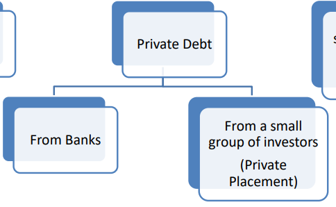 <p>Debt provided by banks or small groups of investors</p>