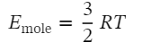 <p>where R → universal gas constant, T → absolute temperature of the ga</p>