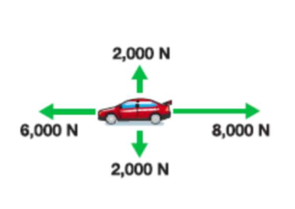 <p>Describe the motion of the race car shown in the graphic.</p>