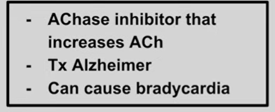 <p>Acetocholinesterase inhibitor</p>