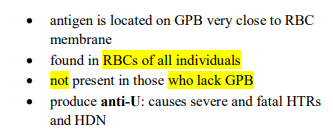 <p><strong><u>MNSs Blood Group Phenotype</u></strong></p>