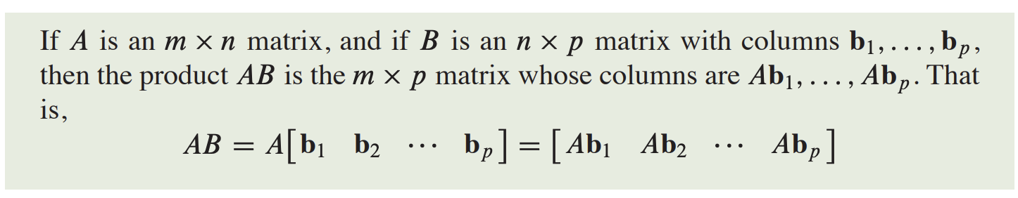 <p>this is split into columns; basically, multiply the rows of matrix 1 by columns of matrix 2 (corresponding)</p>