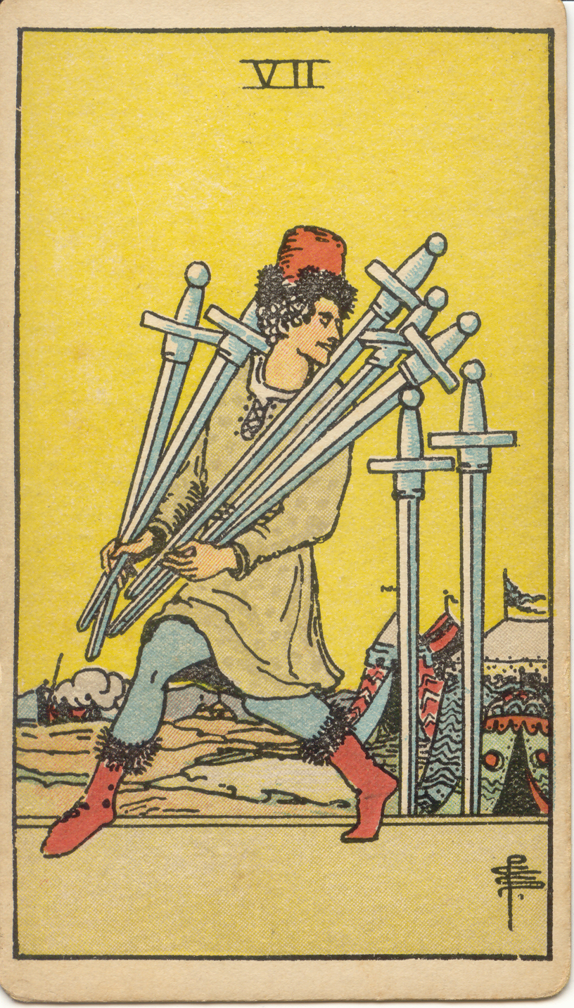 <p>Seven of Swords</p>