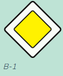 <p>What does sign B-1 mean?</p>
