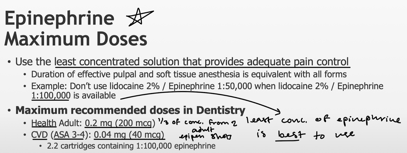 <p>Healthy Adult: 0.2 mg</p><p>CVD (ASA 3-4): 0.04 mg</p>