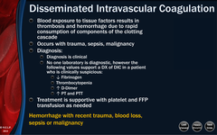 <p>disseminated intravascular coagulation</p>