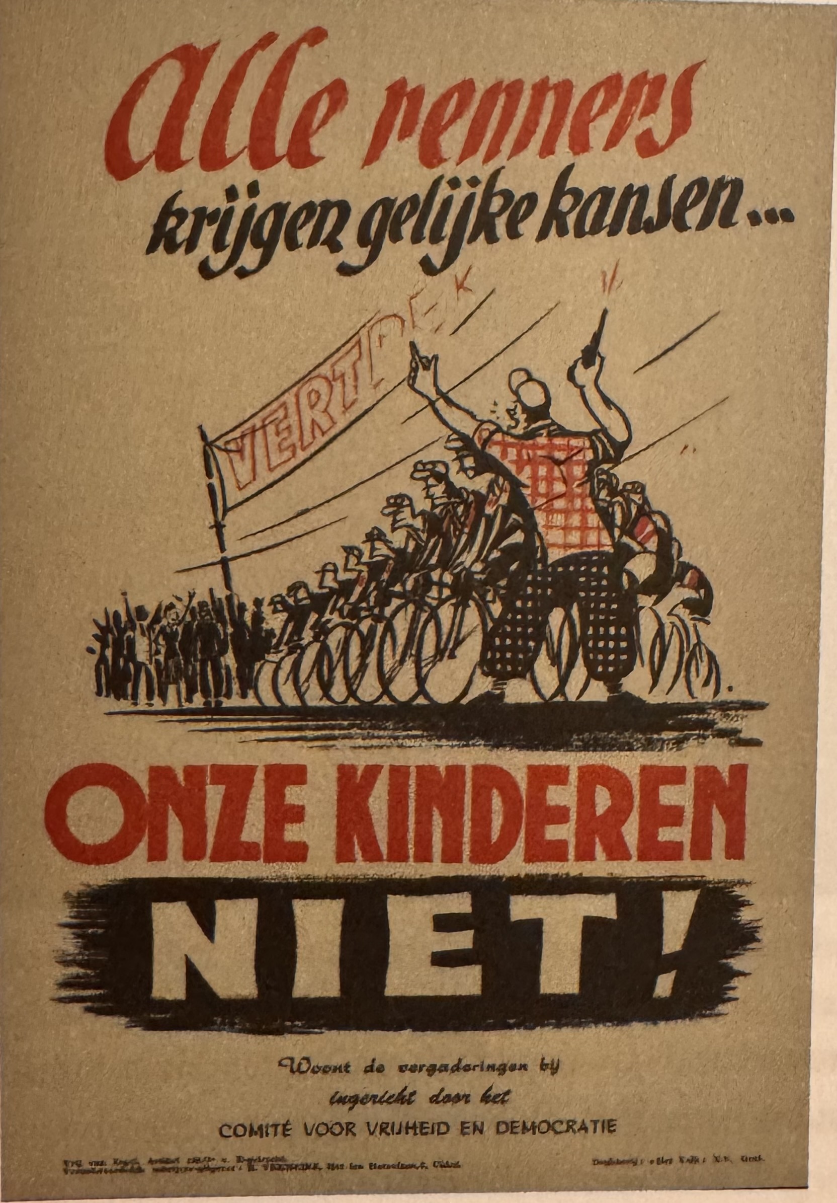 <p>Wat is de slogan op het propagandaaffiche van de vrijzinnigen? </p>