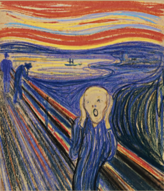 <p><span style="background-color: transparent;"><em>The Scream&nbsp;</em></span></p><p><span style="background-color: transparent;">Edvard Munch&nbsp;</span></p><p><span style="background-color: transparent;">Expressionism</span></p>