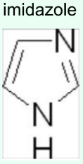 <ul><li><p>His-tag binds Ni2+ resin (<strong>stationary phase</strong>)</p></li><li><p><strong>Imidazole</strong> competes off and <u>elutes the protein</u></p></li></ul><p></p>