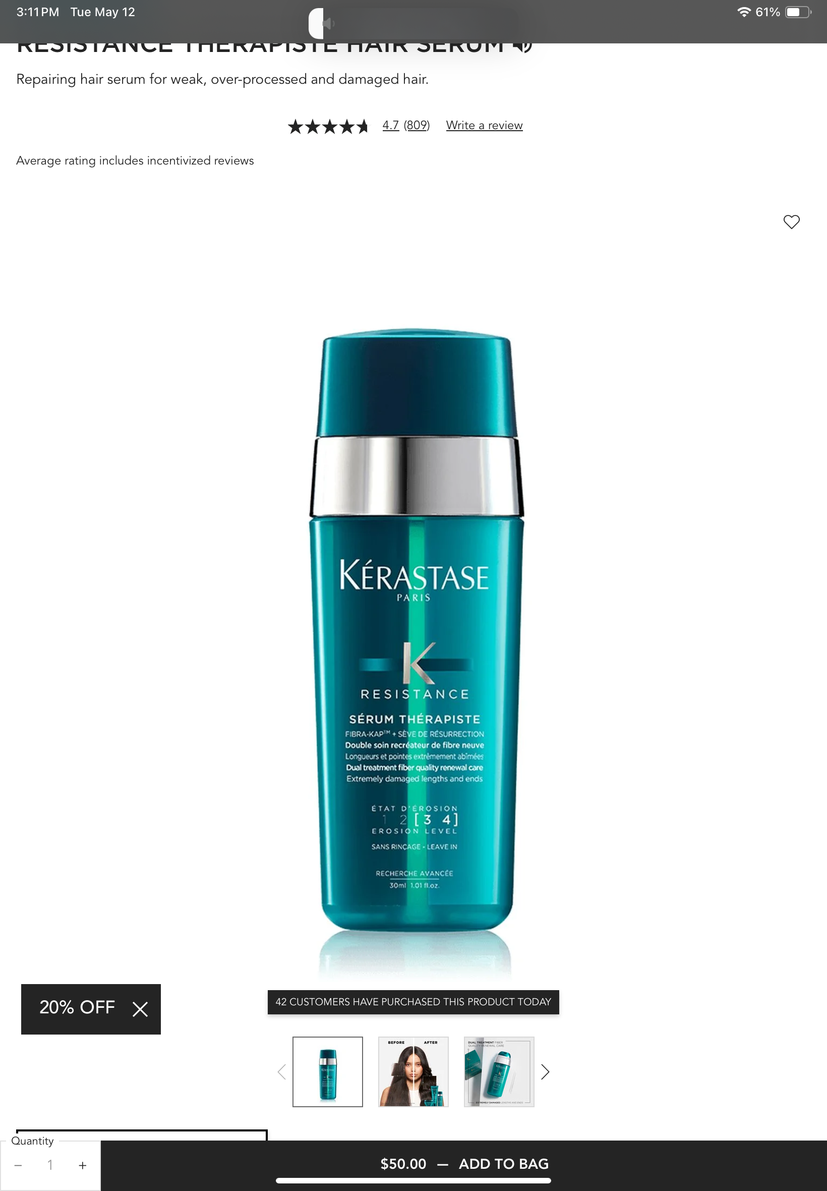 <p><br>RÉSISTANCE THÉRAPISTE HAIR SERUM</p>