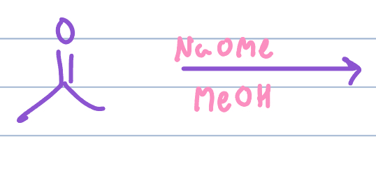 <p>Ketone (other example reagents: weak nucleophiles such as H2SO4, HCl, BF3 all together)</p>
