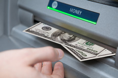 <p>to take money out of an ATM</p>
