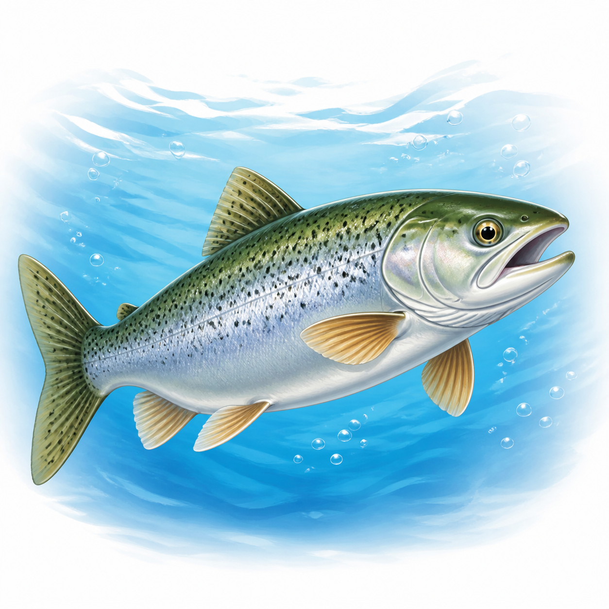 <p>Larger organisms that are active swimmers in a body of water, such as fish.</p>