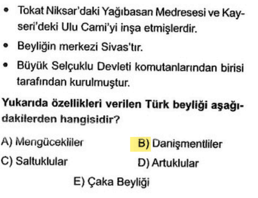 <p>İlk Türk medresesini kurmaları ve Sivas merkezli olmaları en ayırt edici özellikleridir.</p>