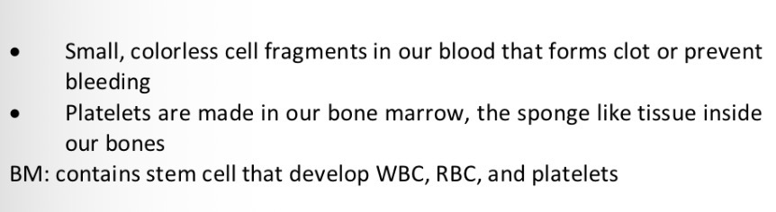<p>Platelets on Top of RBC or Thrombocyte </p>