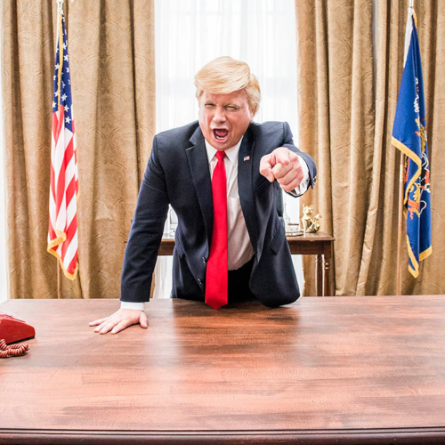 <p>(adverb) <em>really, truly</em></p><p>“You think that’s Donald Trump? _______, it’s a different person.”</p>