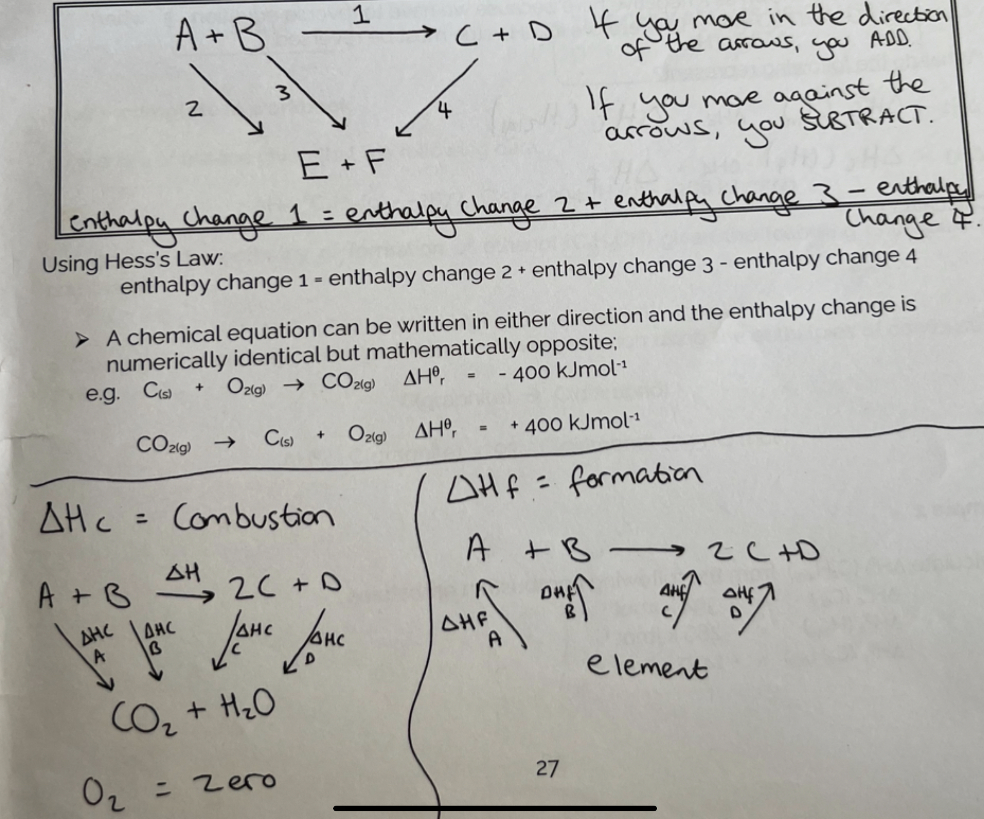 <p>The overall enthalpy change in a chemical reaction is independent of the route taken or the number of intermediate steps.</p>
