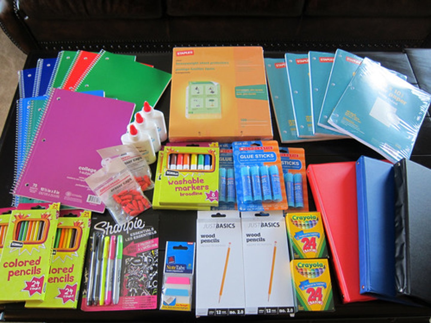 <p>the school supplies</p>