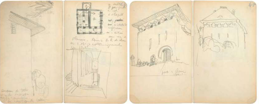 <p>Le Corbusier, <em>Carnet 1 du Voyage d’Orient, </em>1910-11, Paris</p>